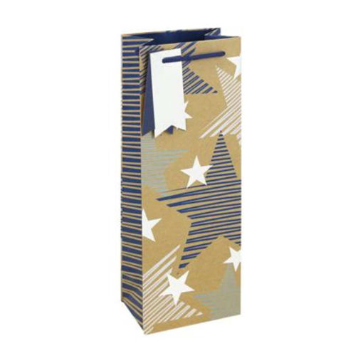 Picture of KRAFT BLUE STARS BOTTLE BAG